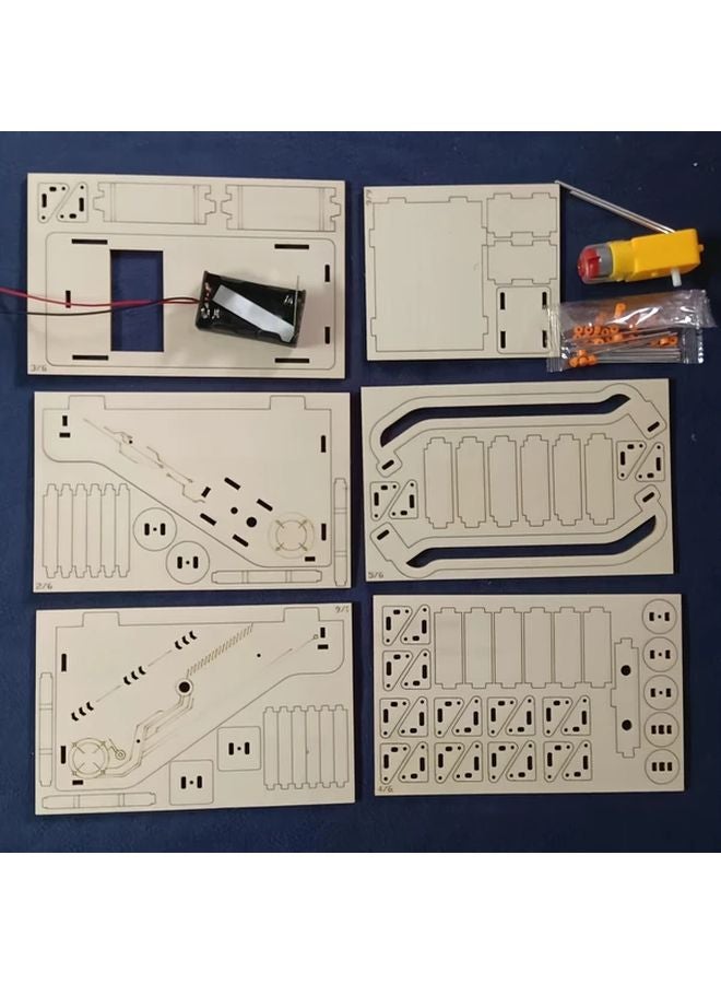 Wooden DIY Mini Escalator Model STEM Educational Interactive Toy for Teens - Image 4